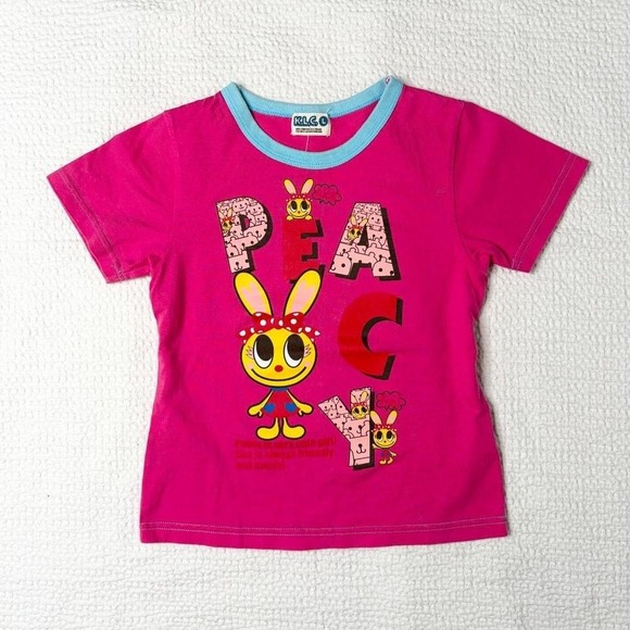 KLC Tops - KLC pink "peacy" baby tee from japan